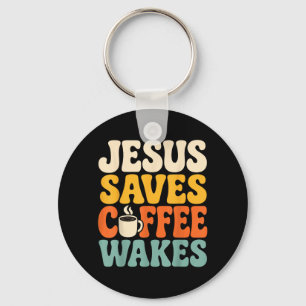 Lustiger Jesus Kaffee Gläubiger Christlicher Glaub Schlüsselanhänger