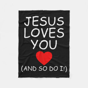 Lustiger Jesus liebt dich und ich auch Jesus Chris Fleecedecke