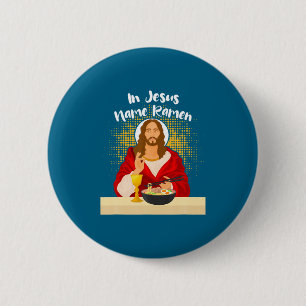 Lustiger Jesus Name Ramen Japanisches Essen Button