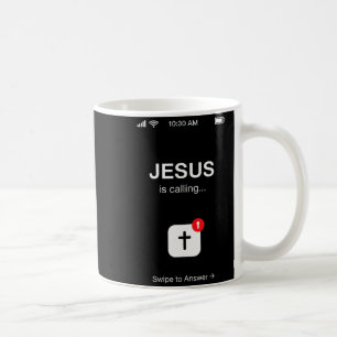 Lustiger Jesus ruft christlichen religiösen Humor  Kaffeetasse
