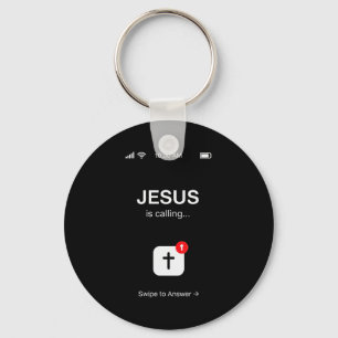 Lustiger Jesus ruft christlichen religiösen Humor Schlüsselanhänger