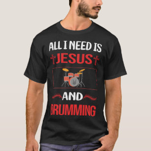 Lustiger Jesus Trommeln Schlagzeuger Trommel Tromm T-Shirt
