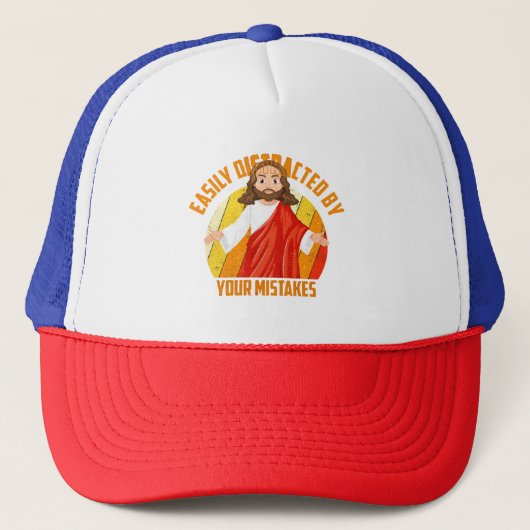 Lustiger Jesus Truckerkappe (Vorderseite)