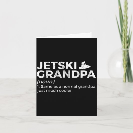Lustiger Jetski-Opa Definition Jet-Skiing Karte (Vorderseite)