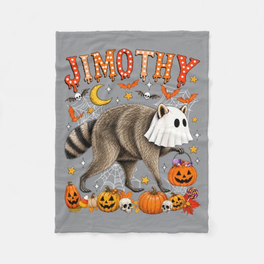 Lustiger Jim Boo Thy Team Jimothy Waschbär Meme Fleecedecke (Vorderseite)