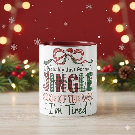 Lustiger Jingle-Weihnachten 11 oz Kaffeetasse