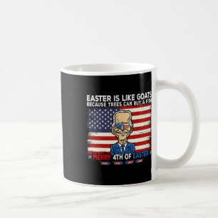 Lustiger Joe Biden Frohe 4. Ostern-Design-Vierte Kaffeetasse