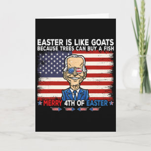 Lustiger Joe Biden Frohe 4. Ostern-Design Vierte Karte