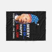 Lustiger Joe Biden Frohe 4. Ostern Verwirrt 4. O Fleecedecke (Vorderseite (Horizontal))