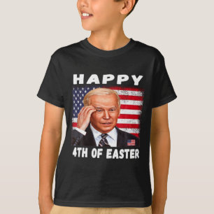 Lustiger Joe Biden Frohe 4. Ostern Verwirrt 4. O T-Shirt