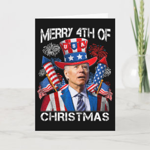 Lustiger Joe Biden Frohe 4. Weihnachten 4. Juli Karte