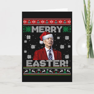 Lustiger Joe Biden Frohe Ostern Hässlicher Weihnac Karte