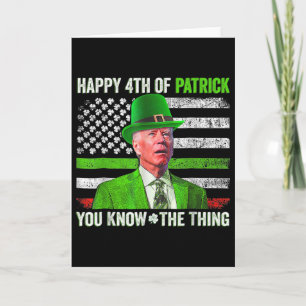 Lustiger Joe Biden Frohes 4. Juli Verwirrter St. P Karte