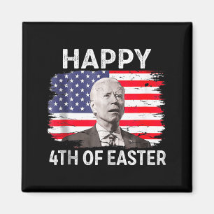 Lustiger Joe Biden Frohes 4. Juli Verwirrtes Oster Magnet