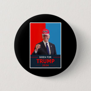 Lustiger Joe Biden Für Trump 2024 Wahl Trage Ein T Button