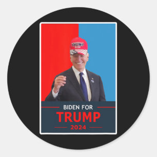 Lustiger Joe Biden Für Trump 2024 Wahl Trage Ein T Runder Aufkleber