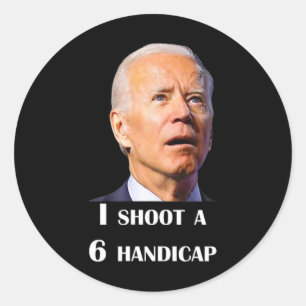 Lustiger Joe Biden Ich Spiele Ein 6 Handicap Beim Runder Aufkleber