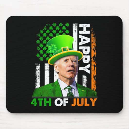 Lustiger Joe Biden St Patricks Day Frohe 4. Juli  Mousepad (Vorne)