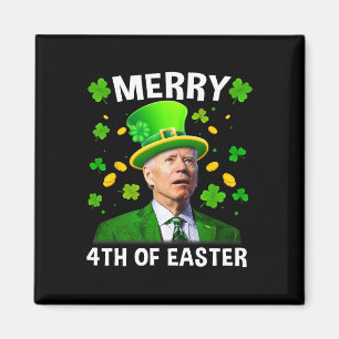 Lustiger Joe Biden St. Patricks Day Frohe 4. Oster Magnet