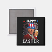 Lustiger Joe Biden verwechselt Frohe Ostern mit 4. Magnet (Vorderseite/Rückseite)