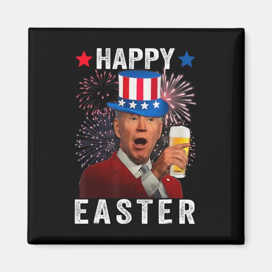 Lustiger Joe Biden verwechselt Frohe Ostern mit 4. Magnet (Vorne)