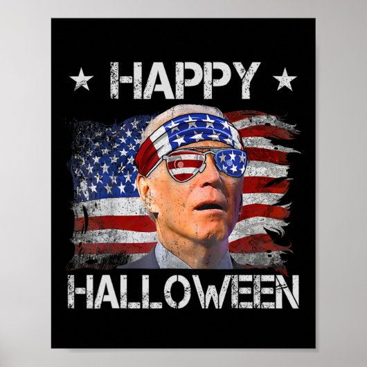 Lustiger Joe Biden Vierter 4. Juli Frohes Hallowee Poster (Vorne)