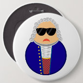 Lustiger Johann Sebastian Bach-Komponist Button (Vorne & Hinten)