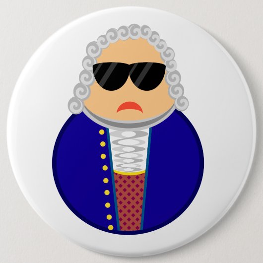 Lustiger Johann Sebastian Bach-Komponist Button (Vorderseite)