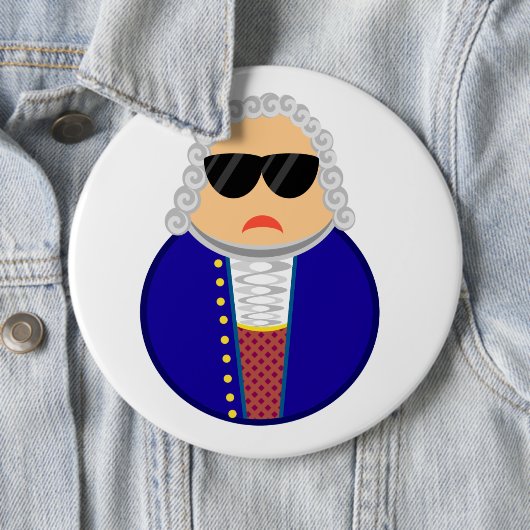 Lustiger Johann Sebastian Bach-Komponist Button (Beispiel)