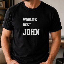 Lustiger John Individuelle Weltbester John Geburts T-Shirt
