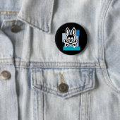 Lustiger Jolly Roger Bunny Schädel Kreuzknochen Os Button (Beispiel)