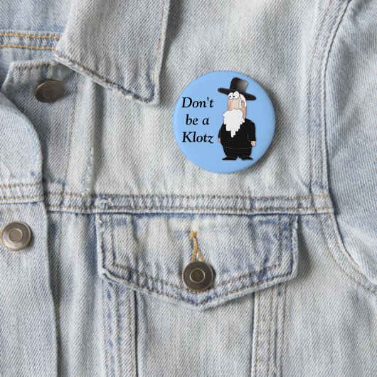 Lustiger jüdischer Rabbiner - cooler Cartoon Button (Beispiel)