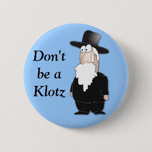 Lustiger jüdischer Rabbiner - cooler Cartoon Button