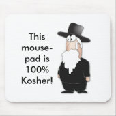 Lustiger jüdischer Rabbiner - cooler Cartoon Mousepad (Vorne)