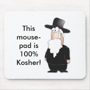 Lustiger jüdischer Rabbiner - cooler Cartoon Mousepad
