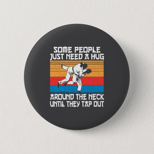 Lustiger Judo Jiu Jitsu Martial Arts Humor Button (Vorderseite)