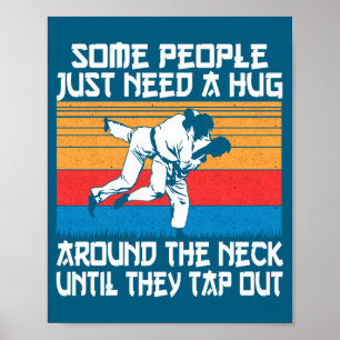 Lustiger Judo Jiu Jitsu Martial Arts Humor Poster