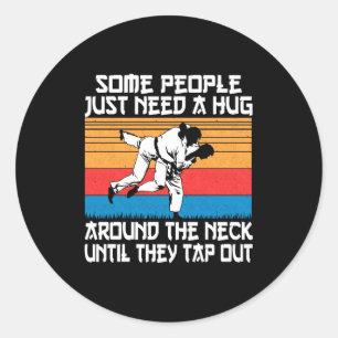 Lustiger Judo Jiu Jitsu Martial Arts Humor Runder Aufkleber