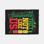 Lustiger Juneteenth 1865 gefällt Retro Juneteenth Fleecedecke (Vorderseite (Horizontal))