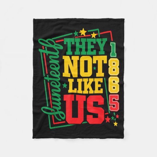 Lustiger Juneteenth 1865 gefällt Retro Juneteenth Fleecedecke (Vorderseite)