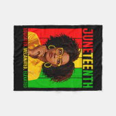 Lustiger Juneteenth Black History Month Afrikaner Fleecedecke (Vorderseite (Horizontal))