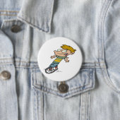 Lustiger Junge auf Einrad Button (Beispiel)