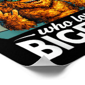 Lustiger Junge, der Bigfoot Männer Kids Sasquatch Poster (Ecke)