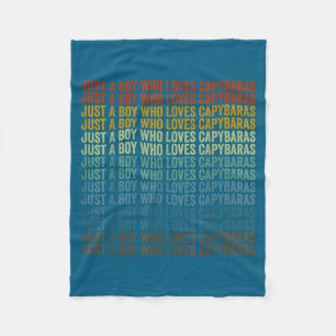 Lustiger Junge liebt Capybaras Capybara Fleecedecke
