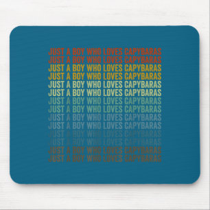Lustiger Junge liebt Capybaras Capybara Mousepad