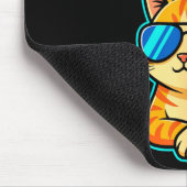 Lustiger Junge liebt Katzen Mousepad (Ecke)
