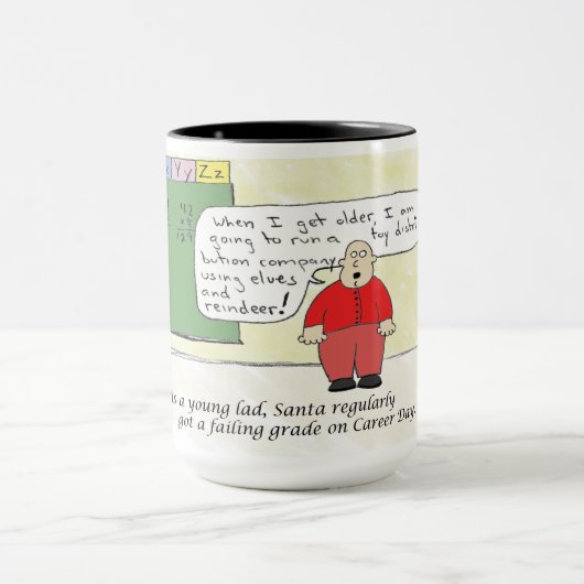 Lustiger junger Weihnachtsmann-Becher Tasse (Zentrum)