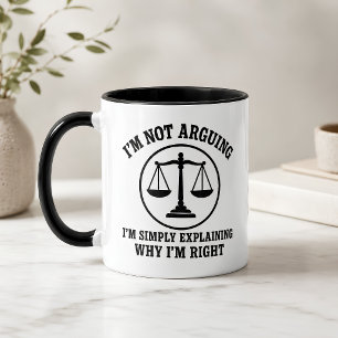 Lustiger juristischer Humor Ich Streite Nicht Tass Tasse
