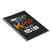 Lustiger K-Pop Geschenk-Ideen-Koreaner-Musikfreund Notizblock (Rechte Seite)