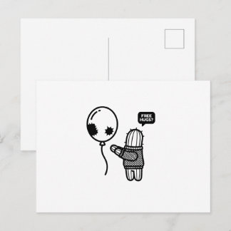 Lustiger Kactus Kostenlose Umarmungen Sarkastische Postkarte